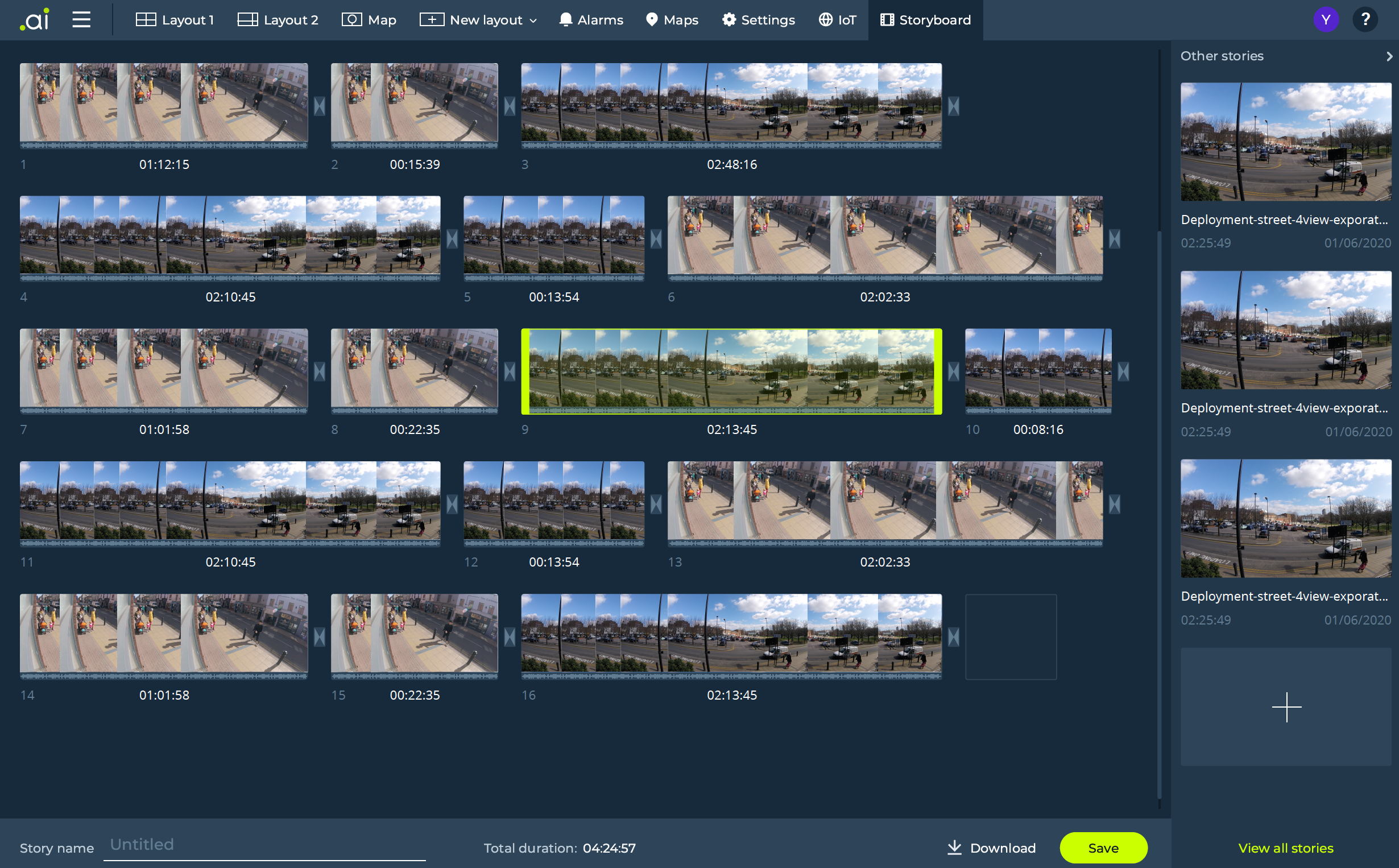 Export stories not stubs